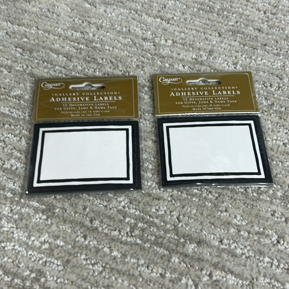 24 Caspari Black & White Adhesive Labels